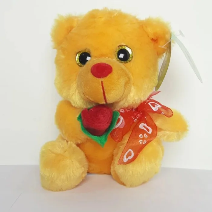 Urso Cavalheiro do Amor Laranja 20 cm de Pelucia 55-3074-20