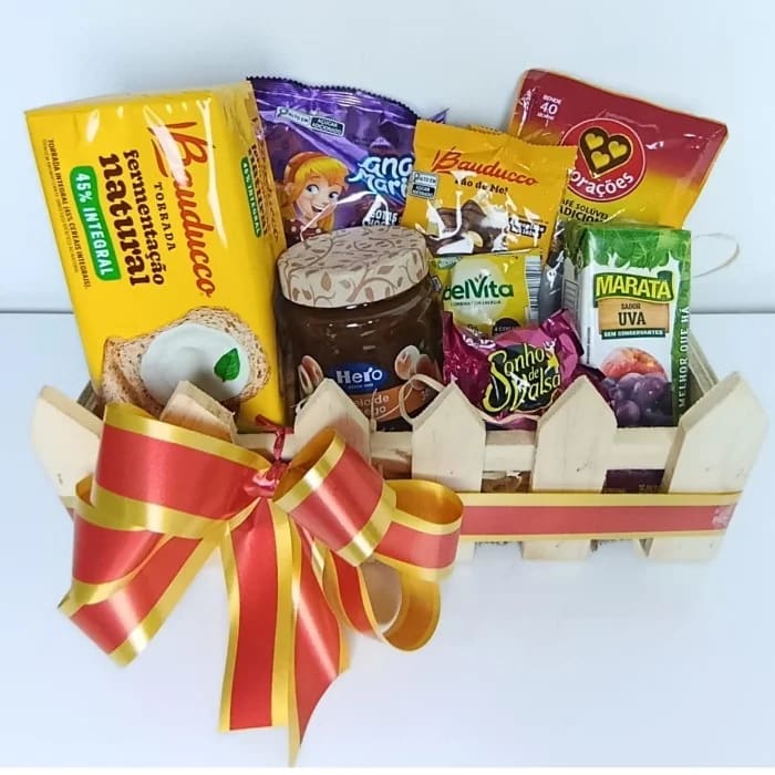 Cestas de Café da Manhã | Tarde - Delicadeza da Manhã com Mix de Café da Manhã Premium