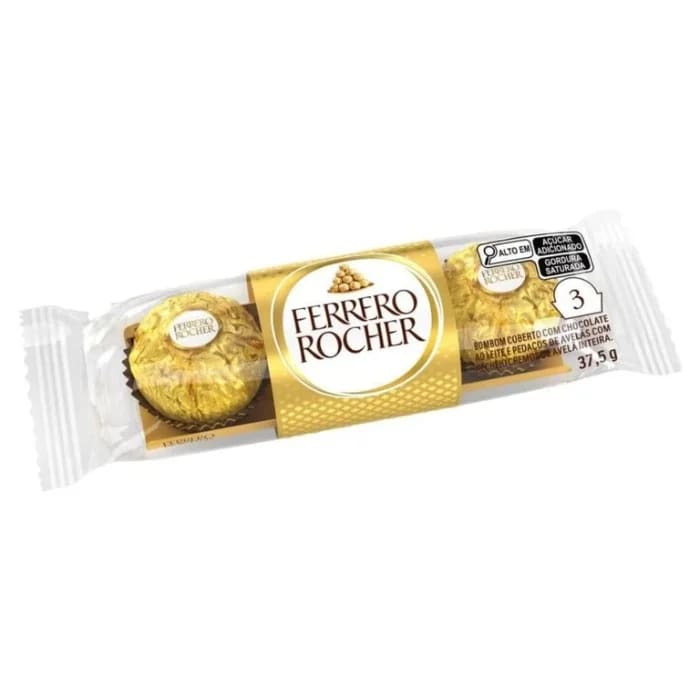 Bombom Ferrero Rocher 37,5g 3 Unidades