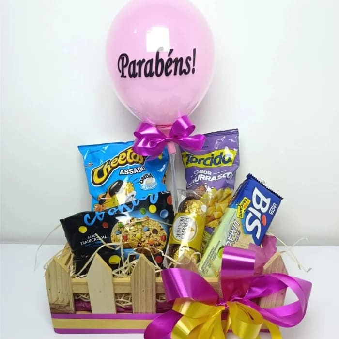 Cesta de Aniversário | Comemorativa - Pink – Comemorativa Premium