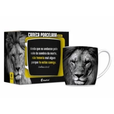 Caneca Porcelana Urban Fé Tu Estás Comigo 300 ml (trezentos mililitros)