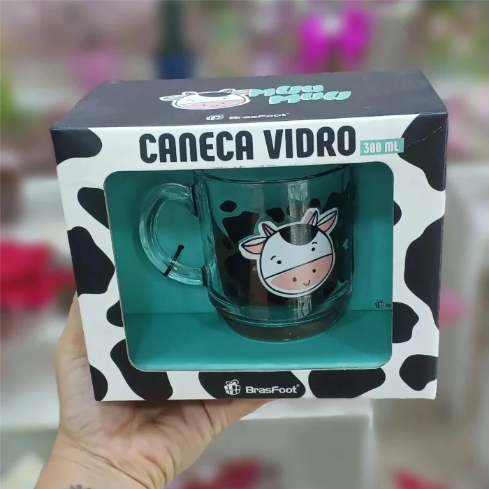 Caneca "Muu Muu" Vidro 300 ml