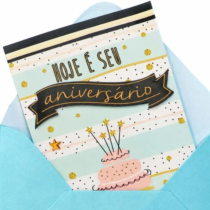 Cartão Pequeno com Envelope - Aniversário 1