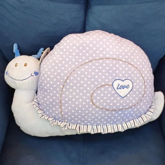 Caracol Azul "Love" 25 cm de Pelúcia