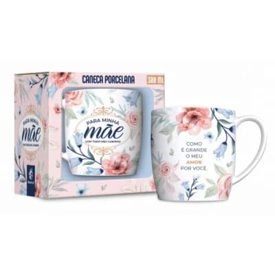 Caneca Porcelana Urban Para Minha Mãe com Carinho 300 ml (trezentos mililitros)