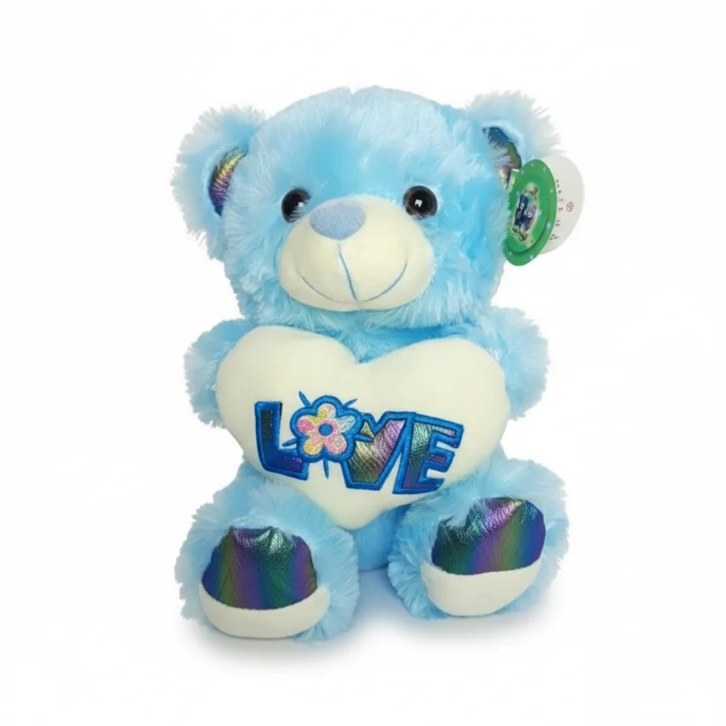 Urso Amor Luminoso Azul 25 cm de Pelucia 2-2717-25