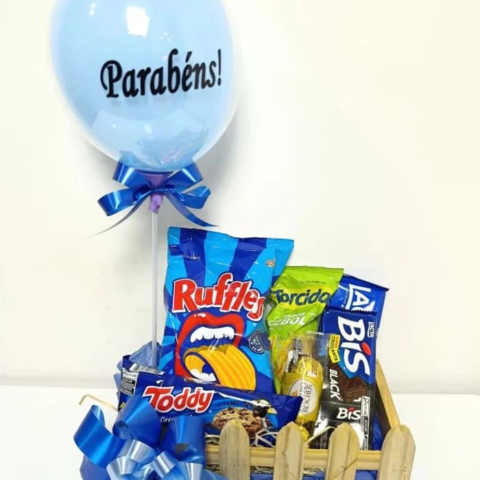 Cesta de Aniversário | Comemorativa - Parabéns & Delícias – Celebre com Sabor 🎉