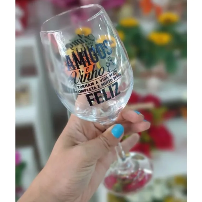 Taça Amigos e Vinho de Vidro 385 ml