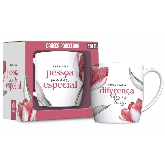 Caneca Porcelana Urban Pessoa Muito Especial 300 ml (Trezentos Mililitros)