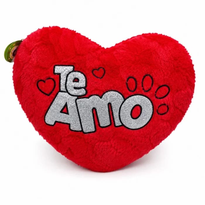 Almofada Coração Te Amo 40 cm (Quarenta Centímetros) de Pelúcia Vermelha Premium Romântica ALC004-40 / ALC005-45
