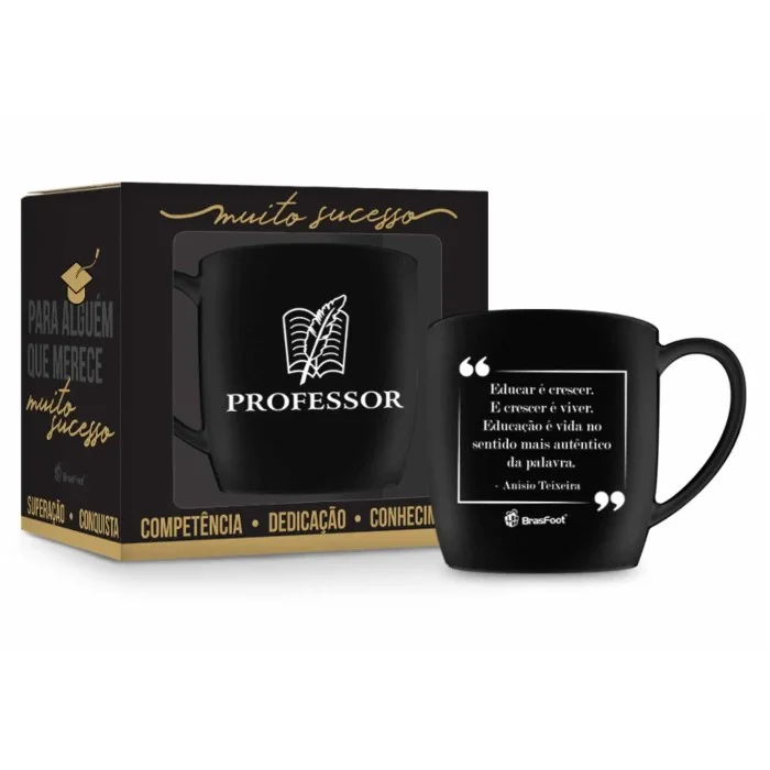 Caneca Porcelana Urban Professor Muito Sucesso 300 ml (Trezentos Mililitros)