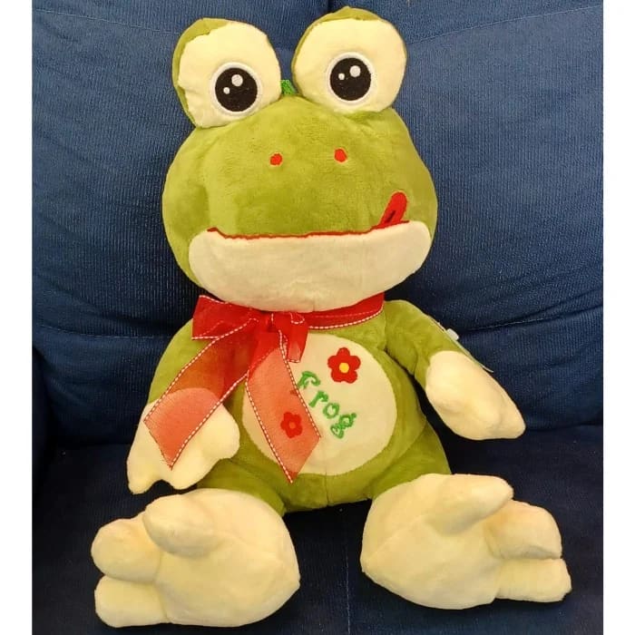 Sapo com Laço 30 cm de Pelúcia