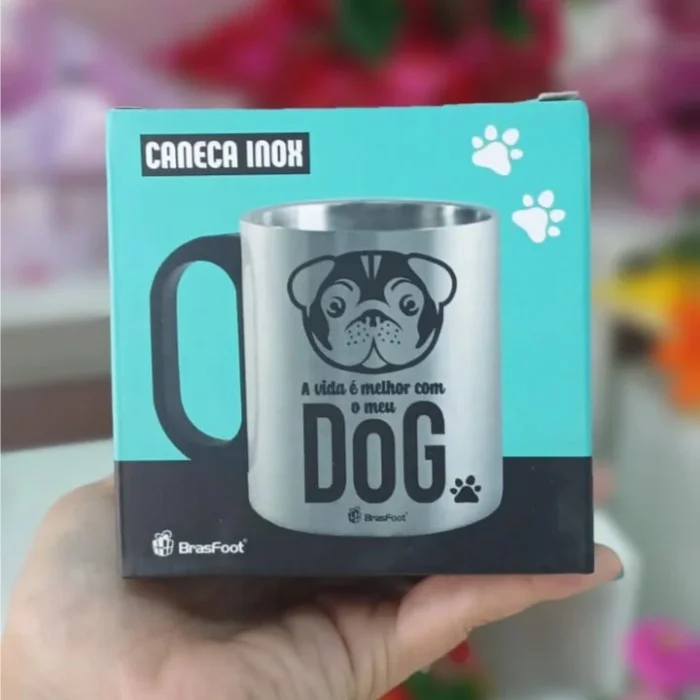 Caneca de Cachorro Inox 300 ml