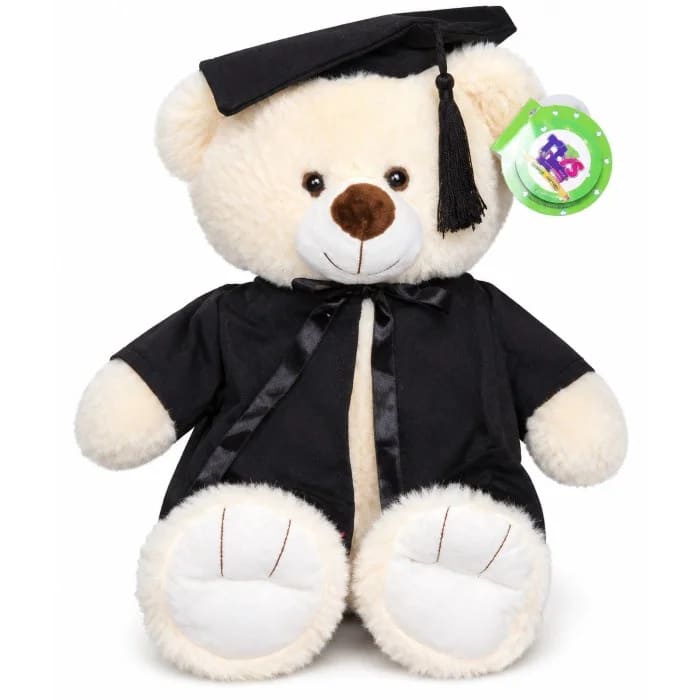 Urso Formatura 26 cm (Vinte e Seis Centímetros) de Pelúcia Creme 68-8839-26