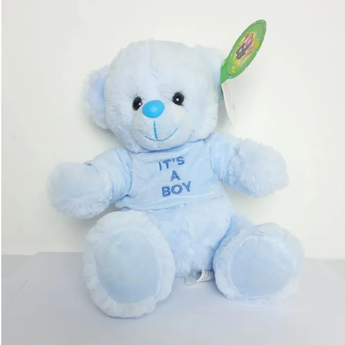 Urso Menino Meu Presente Azul 20 cm de Pelucia H1024-015