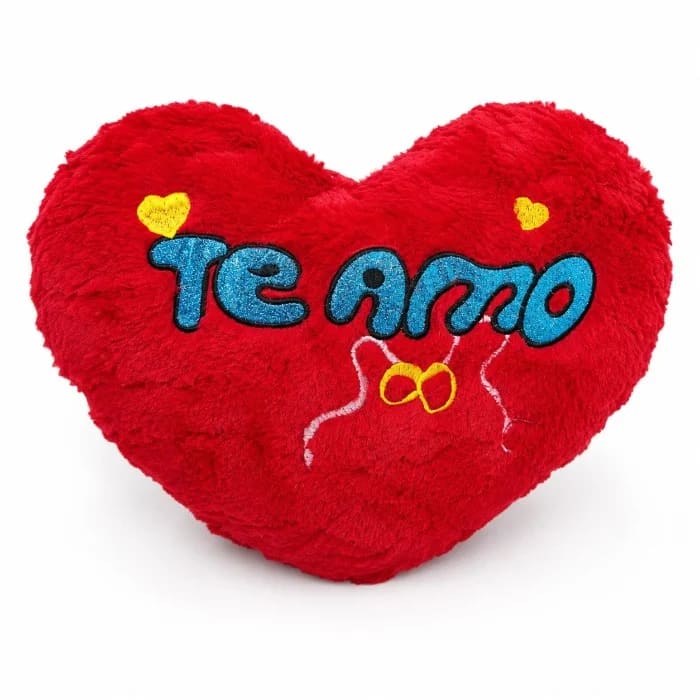 Almofada Coração Te Amo 40 cm (Quarenta Centímetros) de Pelúcia Vermelha Premium ALC004-40 / ALC005-45