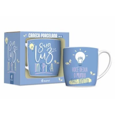 Caneca Porcelana Urban Sua Luz Inspira 300 ml (trezentos mililitros)