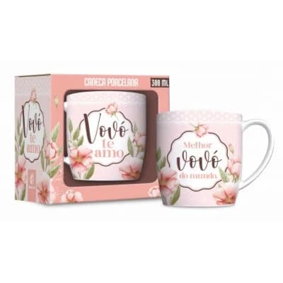 Caneca Porcelana Urban Vovó Te Amo 300 ml (trezentos mililitros)
